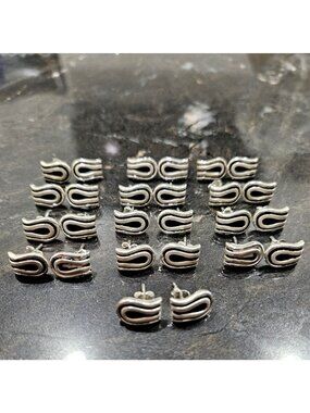 925 Sterling Silver Vintage 13 pair EARRINGS 50g 1/2 Troy oz melt G lot bundle